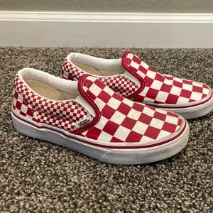 Vans Red/White Slides